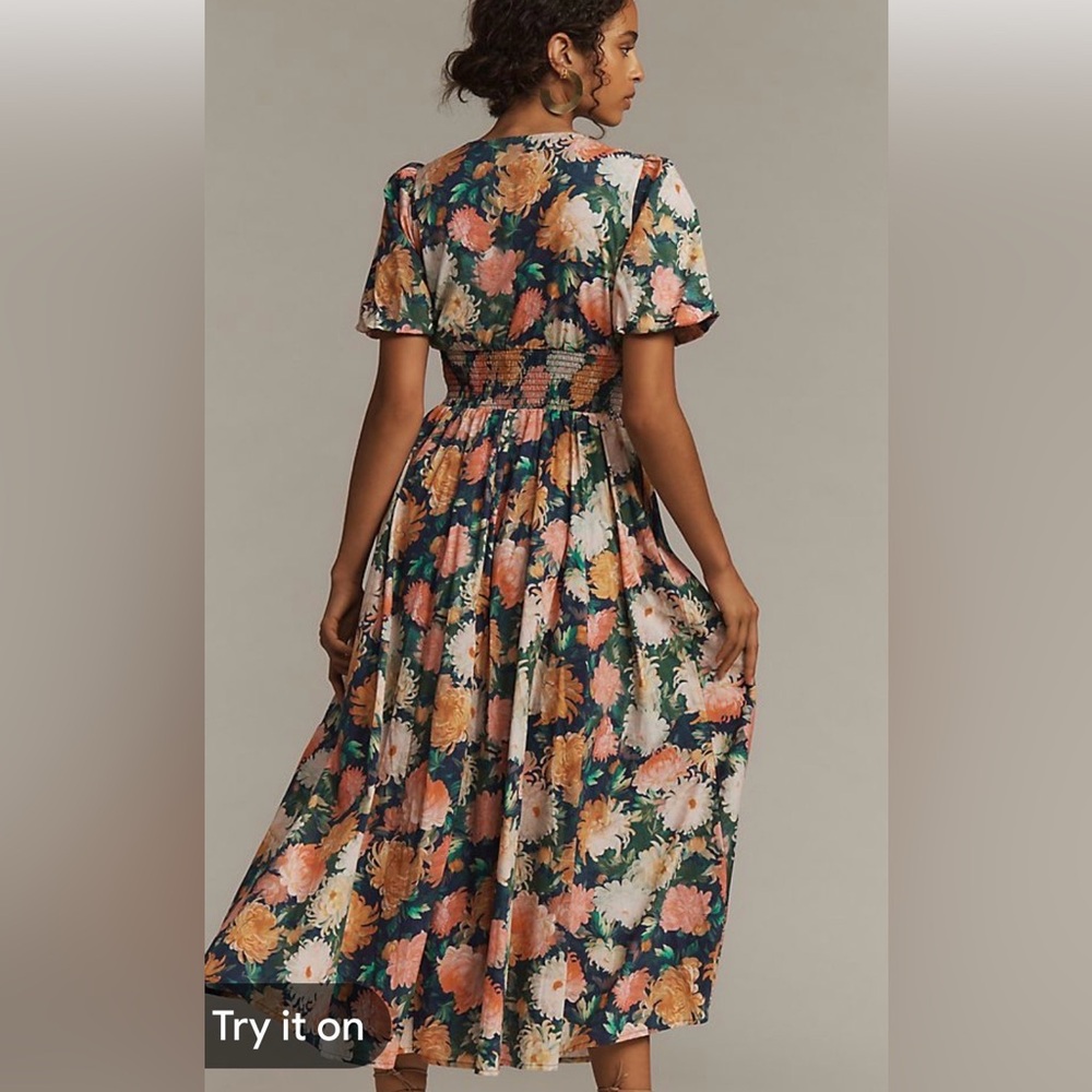 NWT Anthropologie Katerina Floral Maxi Dress size XL - Picture 2 of 5